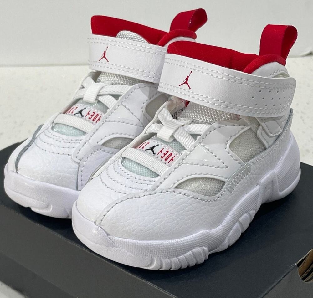 NEW Air Jordan Jumpman Two Trey 4C Toddler White/Red (DQ8433 160)